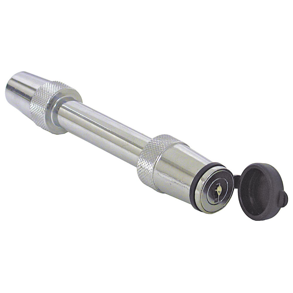 Hitch Pins; Pin Type: Pin Lock; Pin Diameter: 0.6250; Overall Length: 8.20; Usable Length: 2.625 in; Material: Carbon Steel; Finish: Chrome; Hole Size: 2 in