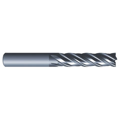 Roughing & Finishing End Mills; Mill Diameter (Fractional Inch): 3/16; Flute Type: Spiral; Number Of Flutes: 4; End Mill Material: Solid Carbide; Length of Cut (Inch): 3/4; Coating/Finish: AlCrN