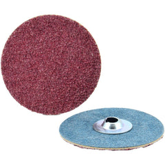Quick-Change Disc: Type S, 3" Dia, 40 Grit, Aluminum Oxide, Coated