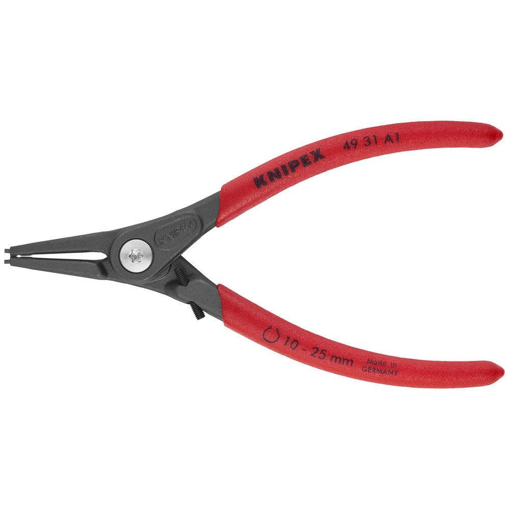 Retaining Ring Pliers; Type: Precision External Snap Ring Pliers; Tip Angle: 0; Ring Diameter Range (Inch): 25/64 to 1; Overall Length (Inch): 5-1/2