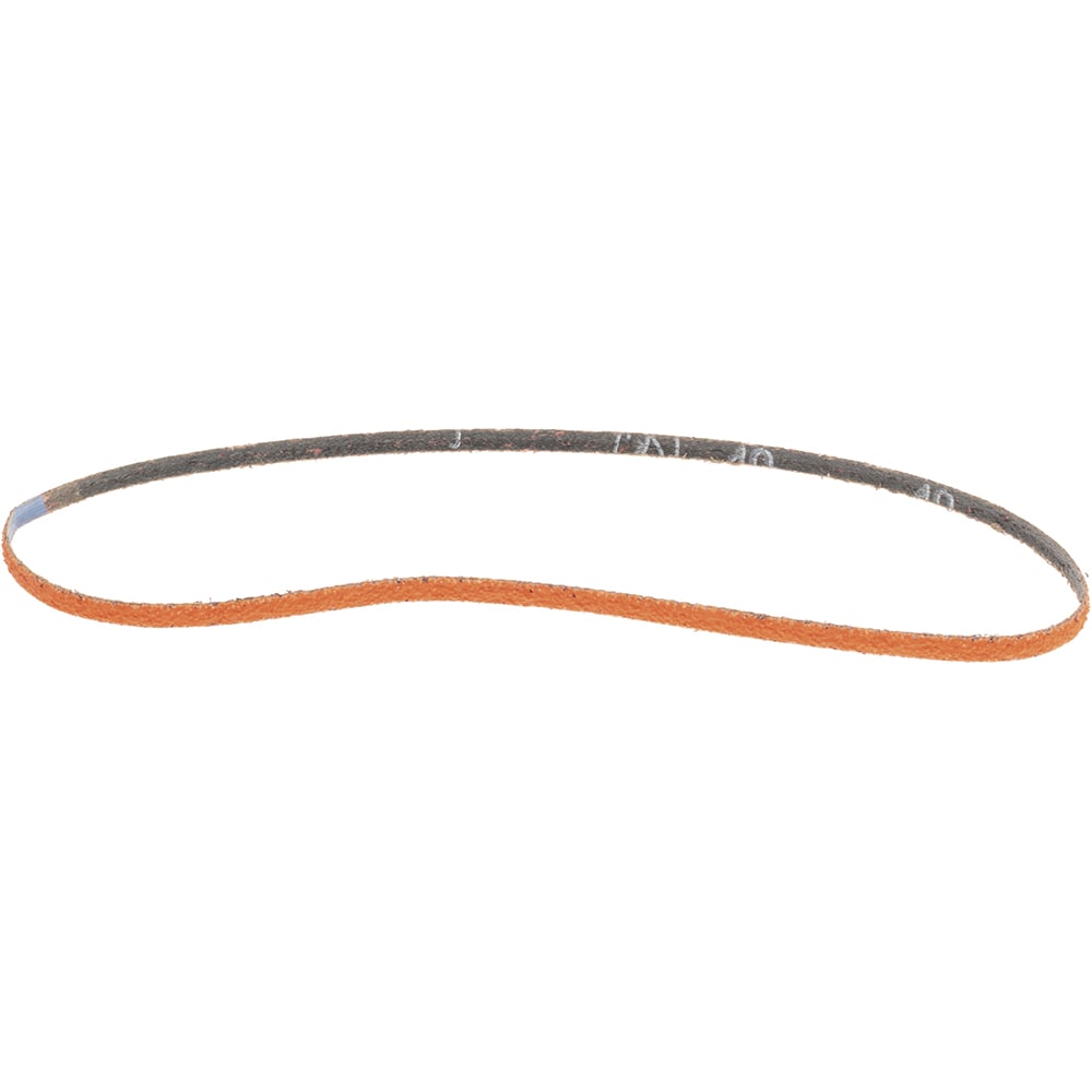 Abrasive Belt:  1/4" Wide, 24" OAL, 40 Grit, Ceramic Alumina