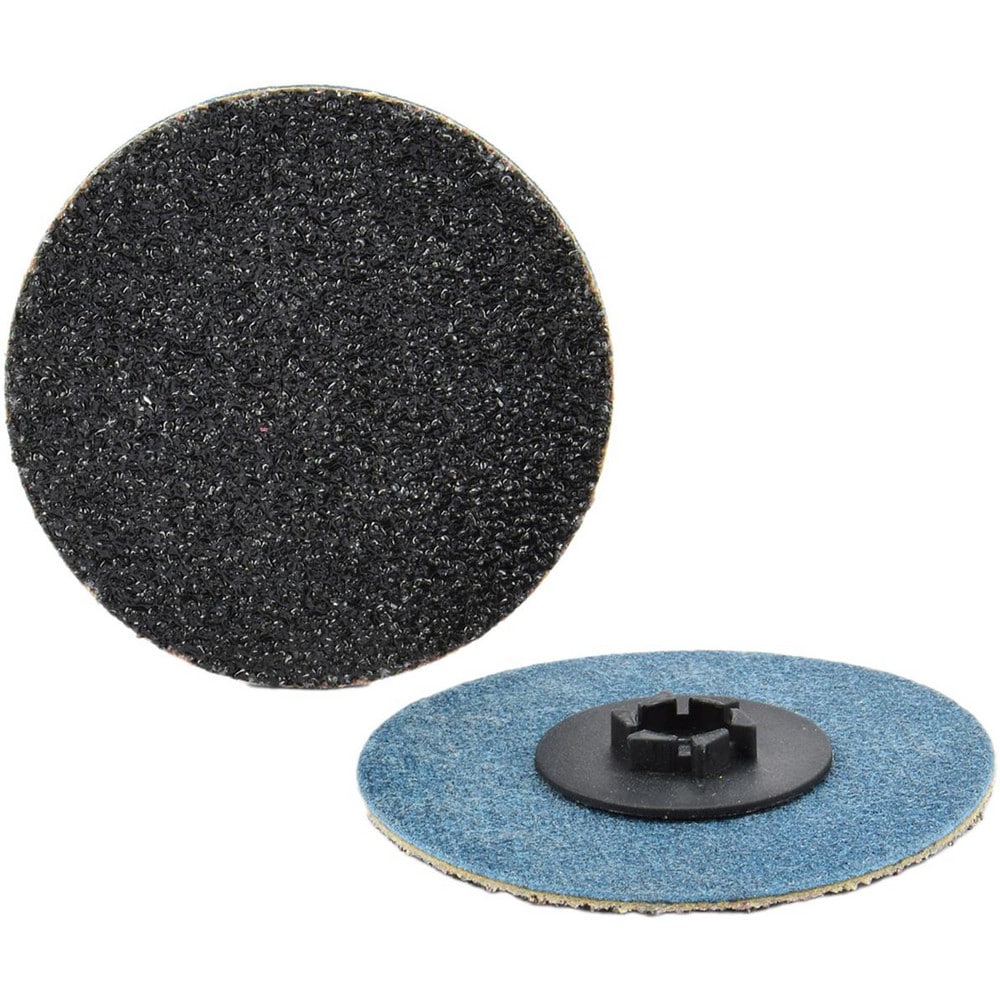 Quick-Change Disc: Type P, 2" Dia, 80 Grit, Silicon Carbide, Coated