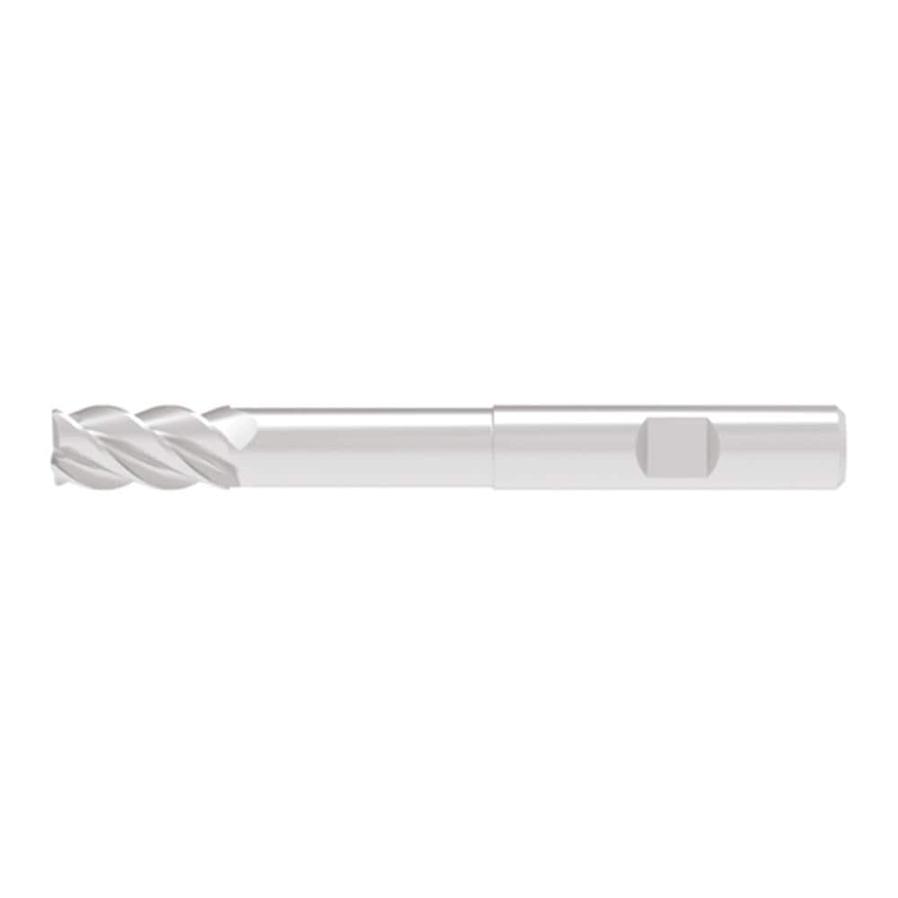 Corner Radius End Mill: 20.00 mm Dia, 42.00 mm LOC, 3.00 mm Radius, 4 Flute, Solid Carbide