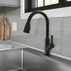 Lavatory Faucets; Inlet Location: Bottom; Inlet Pipe Size: 1/2 in; Spout Type: Pullout; Inlet Gender: Male; Maximum Flow Rate: 1.8 GPM; Handle Type: Pull Lever; Material: Brass; Finish/Coating: Matte