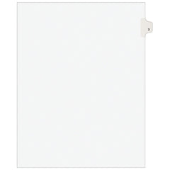 11 x 8 1/2" 3" Label, 25 Tabs, Unpunched, Preprinted Tab Dividers