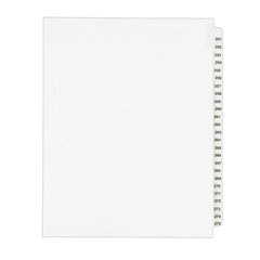 11 x 8 1/2" 251 to 275" Label, 25 Tabs, Unpunched, Preprinted Tab Dividers