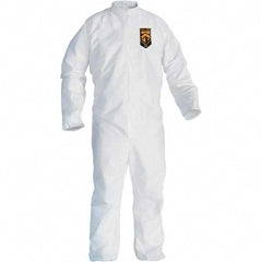 Disposable Coveralls: Size 3X-Large, Film Laminate, Zipper Closure