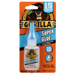 Glue; Glue Type: Super Glue; Container Size: 15 g; Container Type: Squeeze Bottle; Working Time: Instant; Color: Clear; Maximum Temperature: 220 F