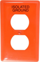 Wall Plates; Wall Plate Type: Outlet Wall Plates; Color: Orange; Finish: Smooth; Wall Plate Configuration: Port, Outlet; Material: Polycarbonate; Shape: Rectangle; Wall Plate Size: Standard; Number of Gangs: 1