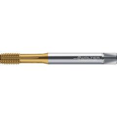 Thread Forming Tap: M6x1 Metric, 6HX Class of Fit, Semi-Bottoming Chamfer, High-Speed Steel-E, TIN Finish
