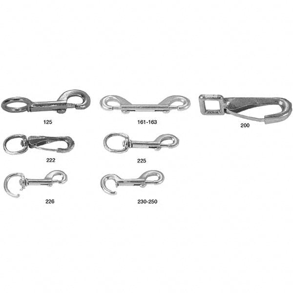 Rigid & Open Eye Bolt Snap: 240 lb Load Capacity