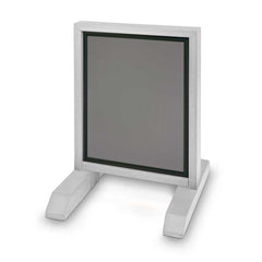 Enclosed Letter Board: 28" Wide, 22" High, Recycled Plastics, White