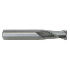 Square End Mill: 7/16" Dia, 1" LOC, 2 Flute, Solid Carbide