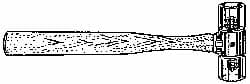 Non-Marring Hammer: 1 lb, 1-1/4" Face Dia, Metal Head