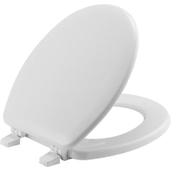 Toilet Seats; Type: Closed, Standard; Style: Round; Material: Enameled Wood; Color: White; Outside Width: 13.313 in; Inside Width: 7.6250 in; Hinge Design: Plastic; Length (Inch): 15.75 in