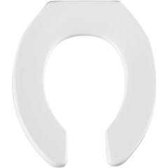 Toilet Seats; Type: Standard, Open; Style: Round; Material: Plastic; Color: White; Outside Width: 14.500 in; Inside Width: 8.0000 in; Hinge Design: Stay-Tite;External Check;Stainless Steel; Length (Inch): 16.31 in