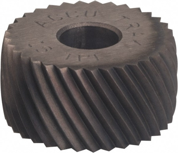 Convex Knurl Wheel: 1-1/4" Dia, 90 &deg; Tooth Angle, 12 TPI, Diagonal, Cobalt