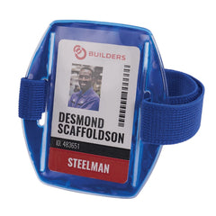 Badge Holders; Material: Vinyl; Horizontal/Vertical Holder: Vertical; Overall Length: 4.25; Color: Blue