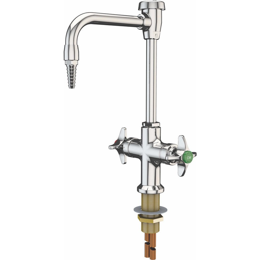 Lavatory Faucets; Inlet Location: Bottom; Inlet Pipe Size: 3/8" O.D. Flexible Copper Tubing; Spout Type: Swivel Gooseneck; Inlet Gender: Female; Maximum Flow Rate: 3.0; Material: Brass; Finish/Coating: Polished Chrome