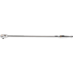 Ratchets; Tool Type: Ratchet; Drive Size: 0.5; Head Shape: Teardrop; Head Features: Reversible; Head Style: Flexible; Material: Alloy Steel; Finish: Polished Chrome; Overall Length (Inch): 24.04