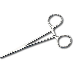 Scissors, Forceps & Tweezers; Product Type: Forceps; Overall Length: 7.00 in; Blade Material: Stainless Steel; Handle Material: Stainless Steel; Tip Shape: Straight; Blade Style: Straight; Disposable: No; Color: Silver