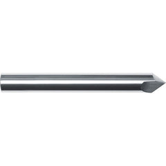 Chamfer Mill: 3/8" Dia, 3/8" Shank Dia, 50.00 deg, 2 Flute, Solid Carbide, Single End