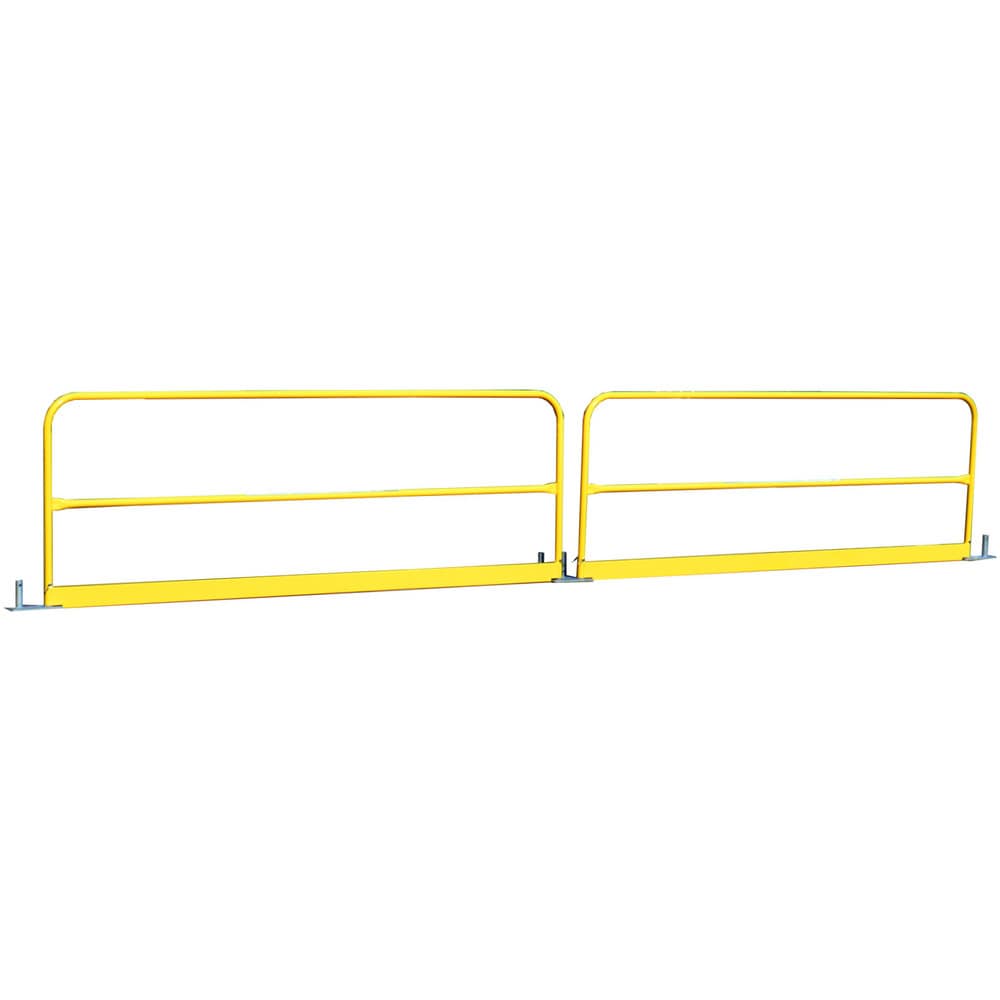 Pipe Rail Kits; Kit Type: Straight; Material: Steel; Pipe Size: 1.66; Color: Yellow; Overall Length: 96.00 in; Rail Height: 42.000 in; Finish: Painted