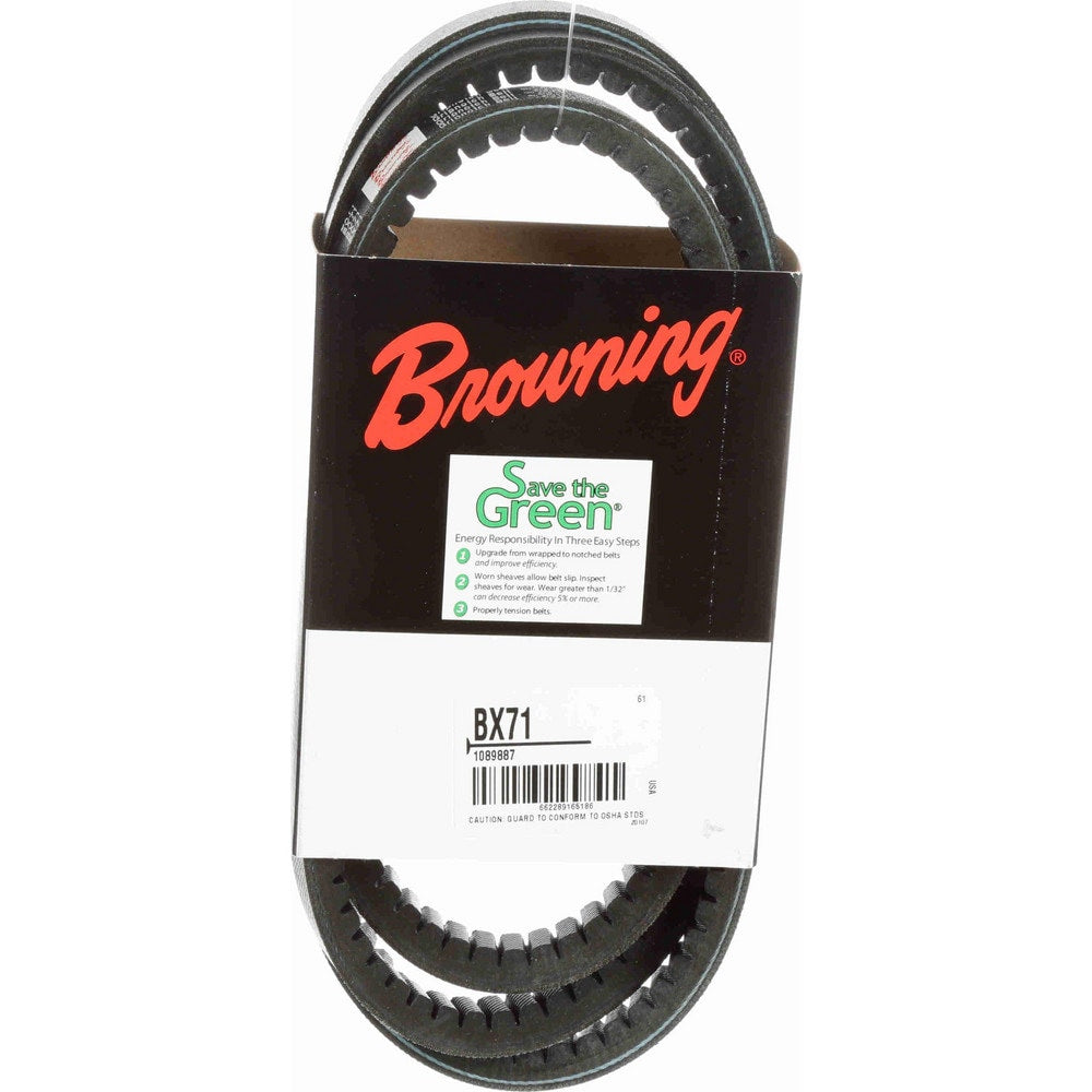 V-Belt: Section BX, 74" Outside Length, 21/32" Belt Width