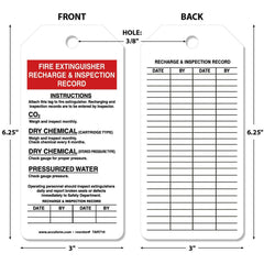 Inspection Tag: Rectangle, 6-1/4" High, Synthetic Paper, "Blank"