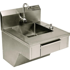 Sinks; Mounting Location: Wall; Number Of Bowls: 1; Material: 304 Stainless Steel; Faucet Included: Yes; Faucet Type: Sensor Gooseneck; Depth (Inch): 5; Valve Design: No Valve