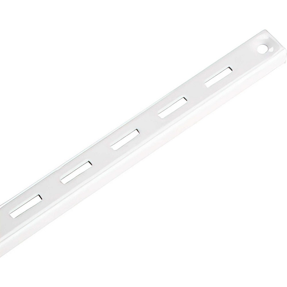 Brackets; Bracket Type: Shelf Standard; Mount Type: Screw-On; Length (Inch): 36 in; Bracket Material: Metal; Overall Width: 0.63 in; Finish: White