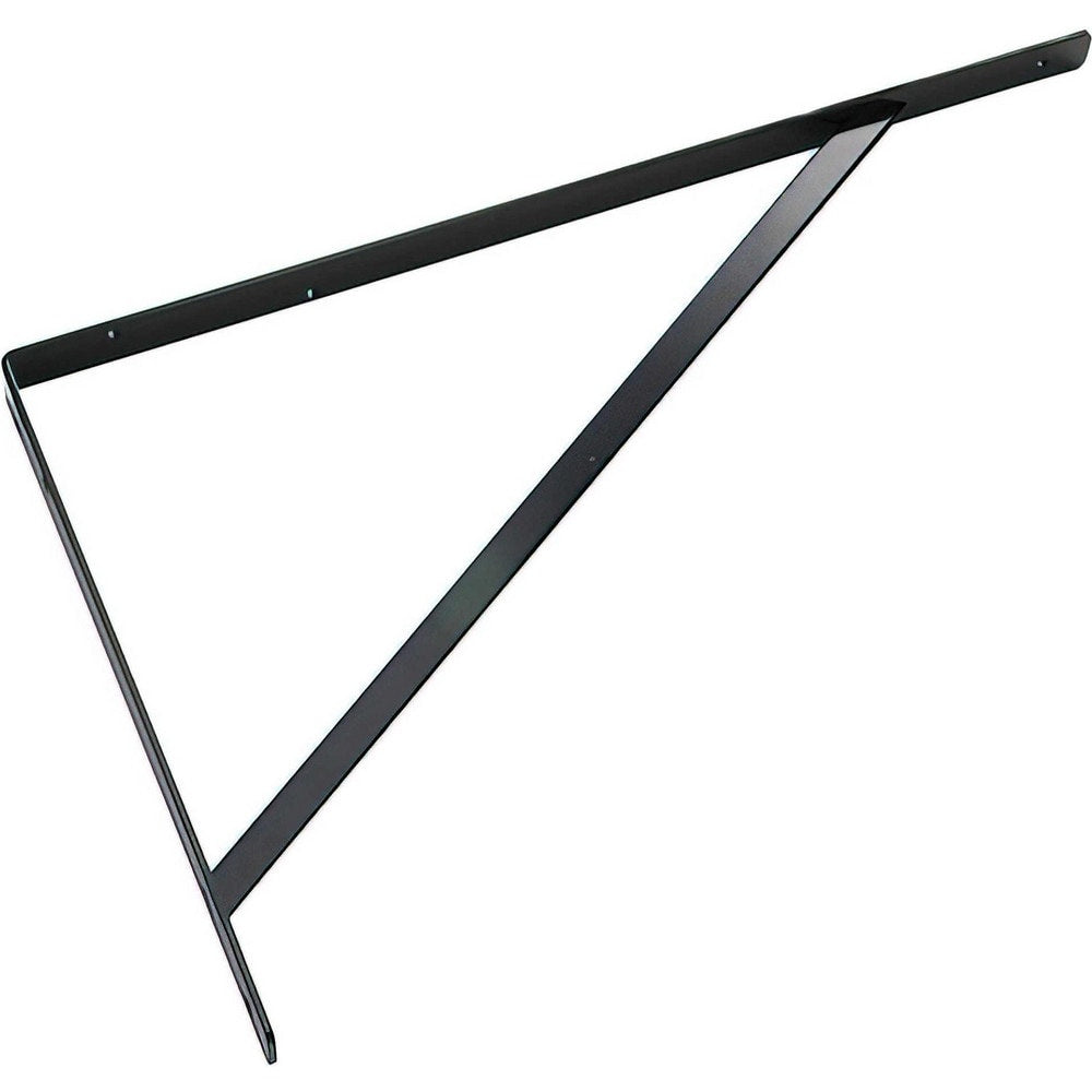 Brackets; Bracket Type: Shelf Bracket; Mount Type: Screw-On; Length (Inch): 21.5 in; Bracket Material: Steel; Load Capacity: 66; Overall Width: 1.19 in; Finish: Black