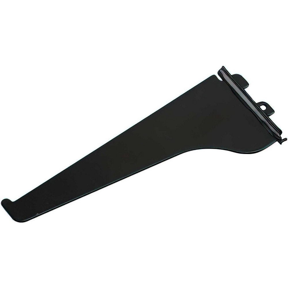 Brackets; Bracket Type: Shelf Bracket; Mount Type: Insert; Length (Inch): 10 in; Bracket Material: Metal; Load Capacity: 176; Overall Width: 0.5 in; Finish: Black