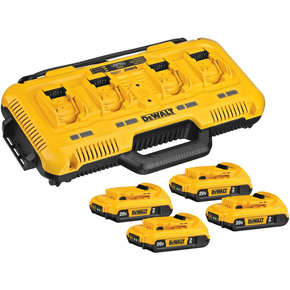 Power Tool Chargers; Voltage: 120V; Power Source: AC Wall Outlet, Wall Outlet; For Use With: Charges 12V MAX, 20V MAX, and FLEXVOLT 20V/60V MAX Batteries; Batteries Included: Yes; Battery Chemistry: Lithium-ion; Number of Battery Ports: 4