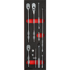 Socket Extension Sets; Finish: Chrome; Material: Steel; For Use With: Ratchet Set; Insulated: No; Non-sparking: No; Locking: No; Tether Style: Not Tether Capable