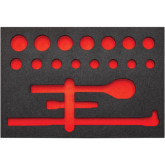 Tool Box Case & Cabinet Inserts; Type: Foam Insert; For Use With: J54120; Material Family: Polyethylene; Width (Inch): 16; Depth (Inch): 11; Height (Inch): 1-1/4; Color: Black/Red; Material: Polyethylene