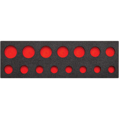 Tool Box Case & Cabinet Inserts; Type: Foam Insert; For Use With: J47114; Material Family: Polyethylene; Width (Inch): 16; Depth (Inch): 5; Height (Inch): 1-1/4; Color: Black/Red; Material: Polyethylene