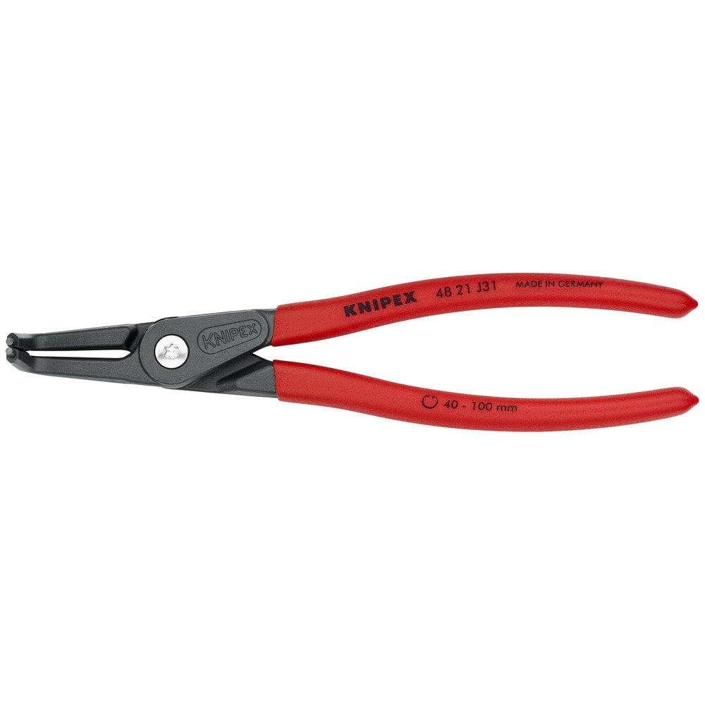 Retaining Ring Pliers; Type: Precision Internal Snap Ring Pliers; Tip Angle: 90; Ring Diameter Range (Inch): 1-37/64 to 3-15/16; Overall Length (Inch): 8-1/4