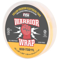 Electrical Tape; Tape Material: Vinyl; Width (Inch): 3/4; Thickness (mil): 7.0000; Color: Yellow; Series: Professional +; Series Part Number: WW-732-YL; Adhesive Material: PVC