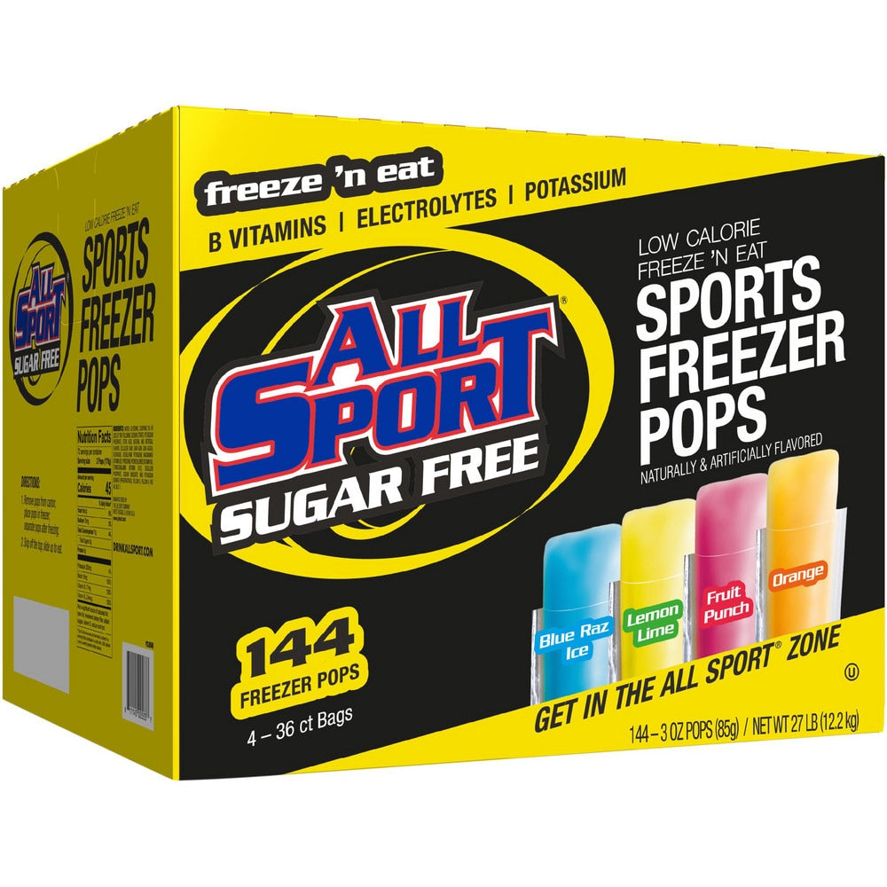 Freeze Pop: 3 oz Pouch, Blue Raz Ice, Fruit Punch, Orange & Lemon-Lime, Ready-to-Eat, Yields 3.00 oz