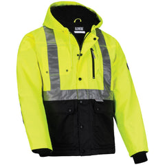 Work Hooded & Jacket: Size Medium, Polyester & Fleece, Zipper & Snaps Closure