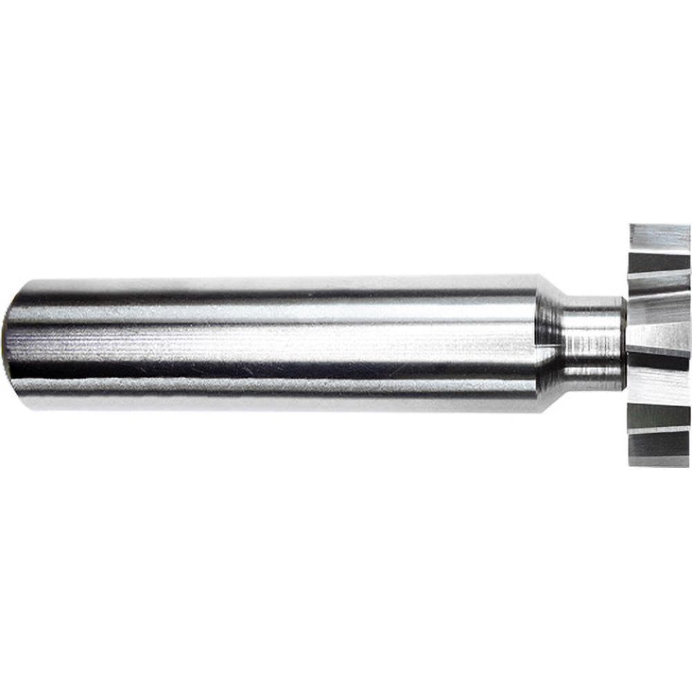 Woodruff Keyseat Cutter: 1-1/8" Cut Dia, 1/4" Cut Width, 1/2" Shank Dia, Staggered Tooth