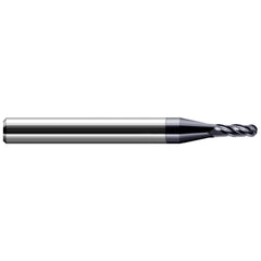 Ball End Mill: 1.50 mm Dia, 2.20 mm LOC, 4 Flute, Solid Carbide