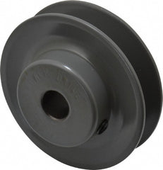 1/2" Bore Diam, 2.8" OD, Finished Bore Single Groove Sheave