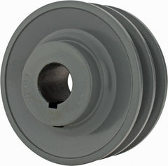 1" Bore Diam, 4-1/4" OD, Finished Bore Two Groove Sheave