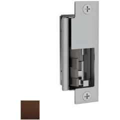 Electric Strikes; Product Type: Electric Door Strike; Type: Fail Safe/Fail Secure; Length (Inch): 4.88; Power Type: Electric; Width (Inch): 2; Strike Material: Stainless Steel; Door Frame Material: Hollow Metal & Wood; Finish/Coating: Dark Bronze