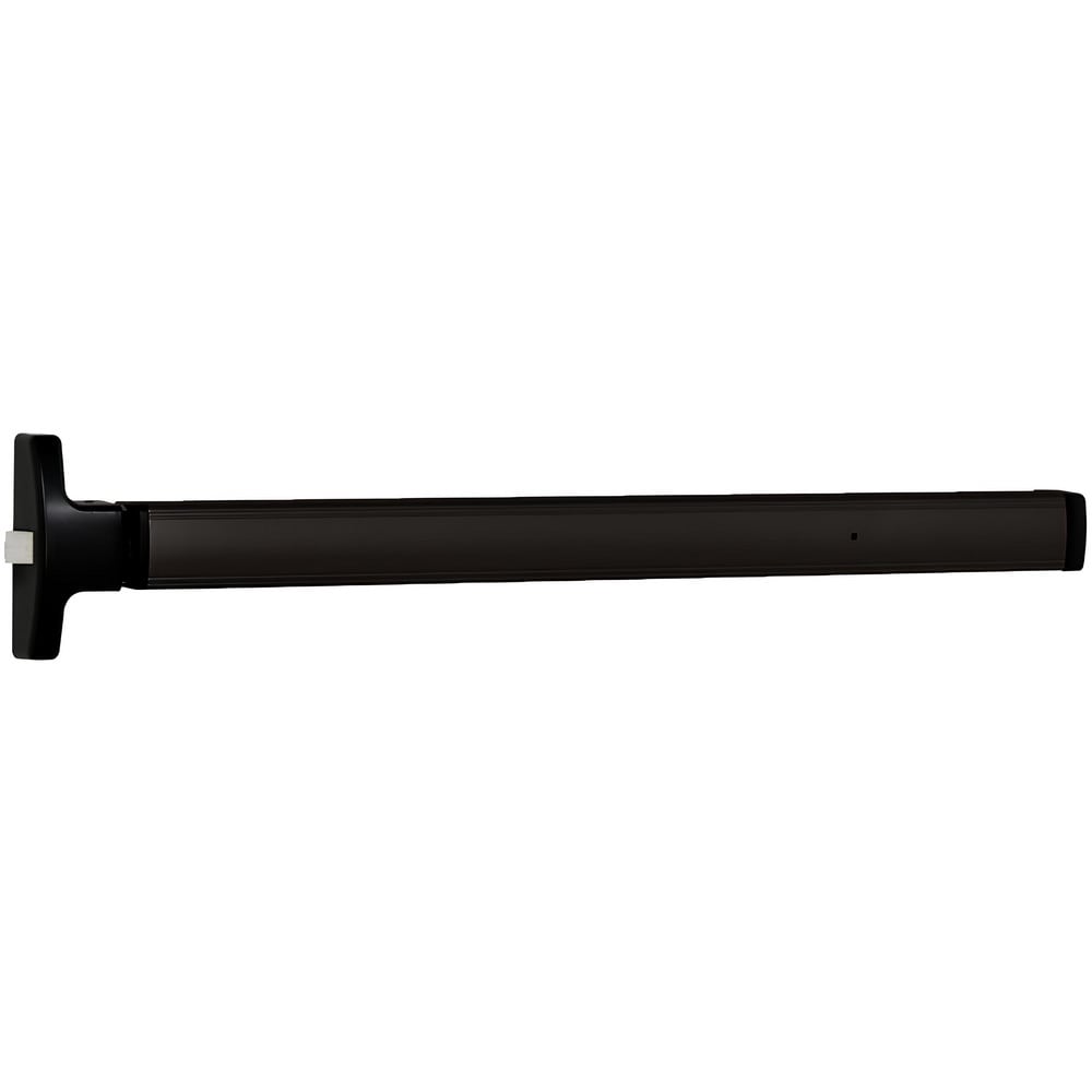 Push Bars; Material: Metal; Locking Type: Exit Device Only; Maximum Door Width: 3 ft; Finish/Coating: Black Anodized Aluminum; Minimum Door Width: 2.5 ft