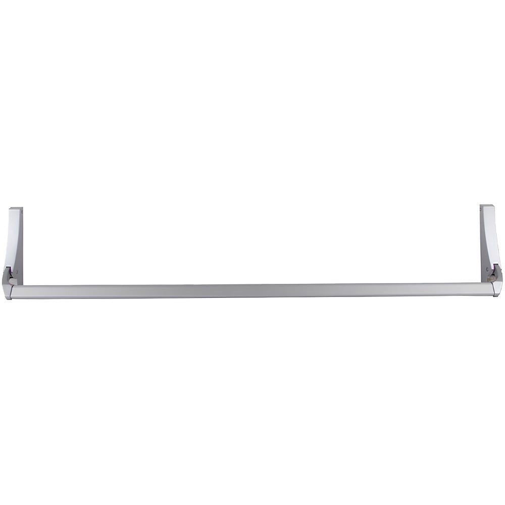 Push Bars; Material: Metal; Locking Type: Exit Device Only; Maximum Door Width: 4 ft; Finish/Coating: Satin Aluminum, Clear Anodized; Minimum Door Width: 3.5 ft