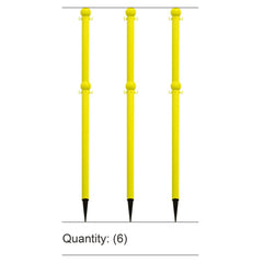 Pedestrian Barrier Kits; Chain Material: Polyethylene; Post Material: HDPE; Surface Pattern: Solid Color; Chain Color: Yellow; Post Color: Yellow; Chain Trade Size: 8; Inside Link Length: 1.32 in; Inside Link Width: 0.47