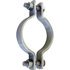 Pipe & Cable Clamps; Clamp Type: Medium Pipe Clamp; Clamp Color: Gray; Material: Carbon Steel; Nominal Pipe Size: 3-1/2